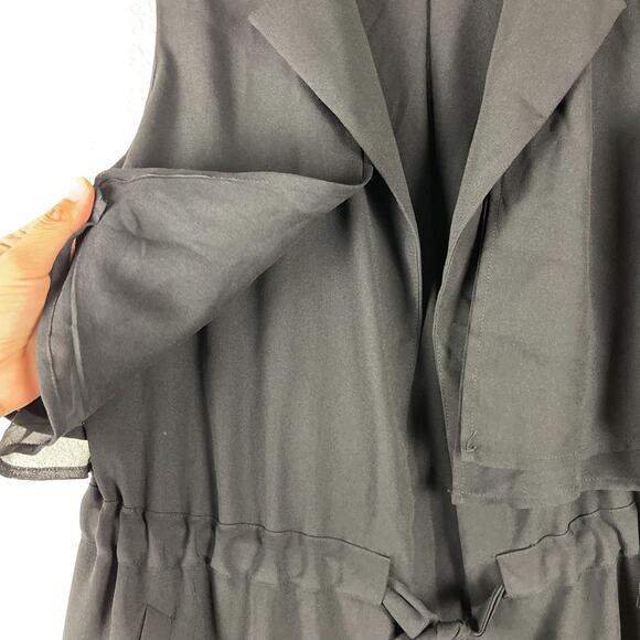 Anthropologie Cartonnier River Road Vest Womens Small Black Coastal Lagenlook - Picture 8 of 11